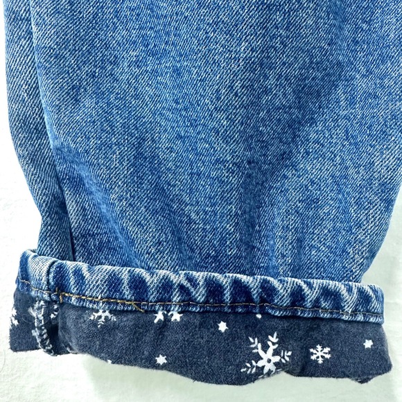 L.L. BEAN Vintage Blue Denim Flannel Lined Straight Leg Jeans Women's Plus 16 R - Picture 4 of 9